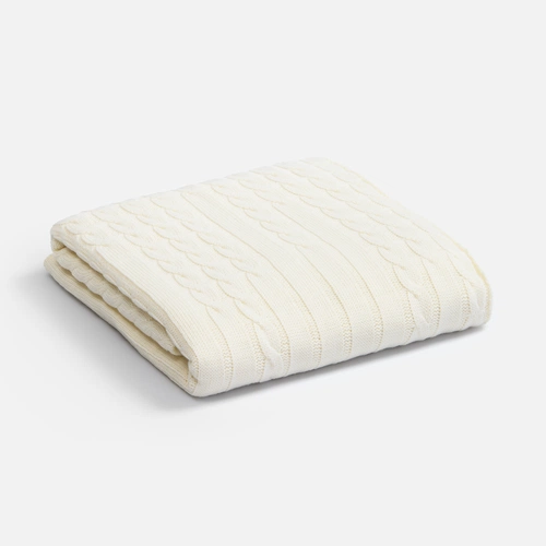 Плед Tressa, белый (молочный) Плед Tressa, белый (молочный)