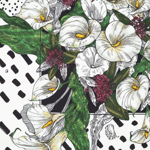 Платок шелковый Delicate, каллы Платок шелковый Delicate, каллы