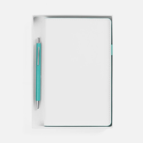 Набор White Shall, бело-бирюзовый Набор White Shall, бело-бирюзовый