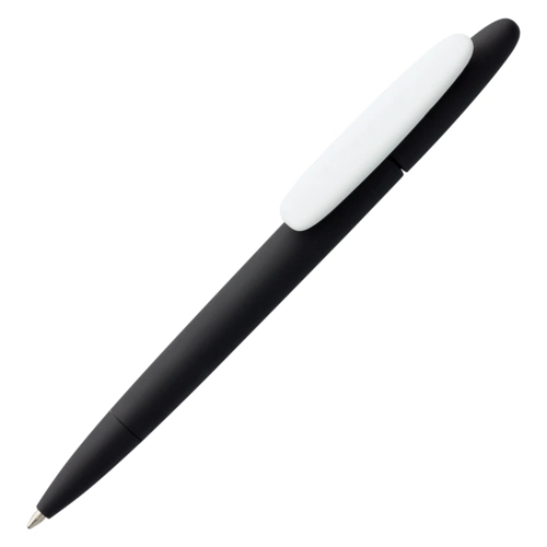 Ручка шариковая Prodir DS5 TRR-P Soft Touch, черная с белым Ручка шариковая Prodir DS5 TRR-P Soft Touch, черная с белым