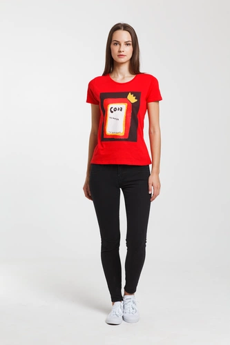 Футболка женская «Сода», красная Футболка женская «Сода», красная