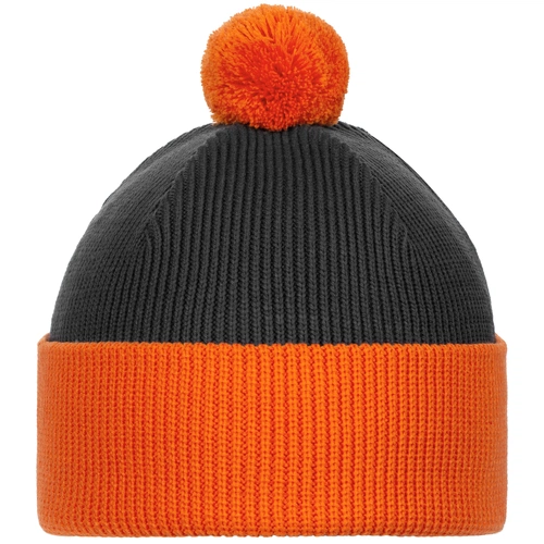 Шапка Snappy, темно-серая с оранжевым Шапка Snappy, темно-серая с оранжевым