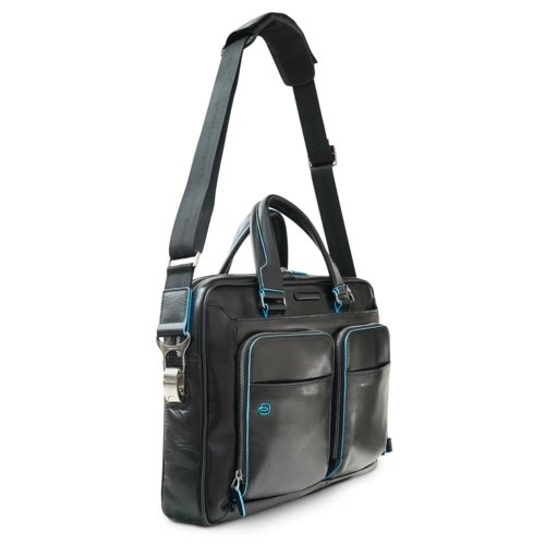 Сумка с отделением для ноутбука Piquadro Blue Square, черная Сумка с отделением для ноутбука Piquadro Blue Square, черная