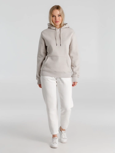 Толстовка с капюшоном унисекс King, дымчато-серая Толстовка с капюшоном унисекс King, дымчато-серая