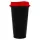 20996.50 - Стакан с крышкой Color Cap Black, черный с красным