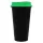 20996.90 - Стакан с крышкой Color Cap Black, черный с зеленым