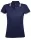 5852.47 - Рубашка поло женская Pasadena Women 200 с контрастной отделкой, темно-синяя с белым