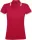 5852.58 - Рубашка поло женская Pasadena Women 200 с контрастной отделкой, красная с белым