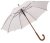 Зонт-трость Unit Standard со светлой ручкой, серебристый