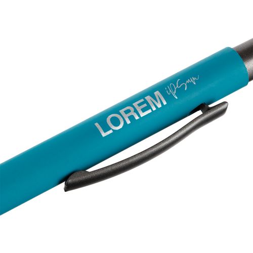 Ручка шариковая Atento Soft Touch, бирюзовая