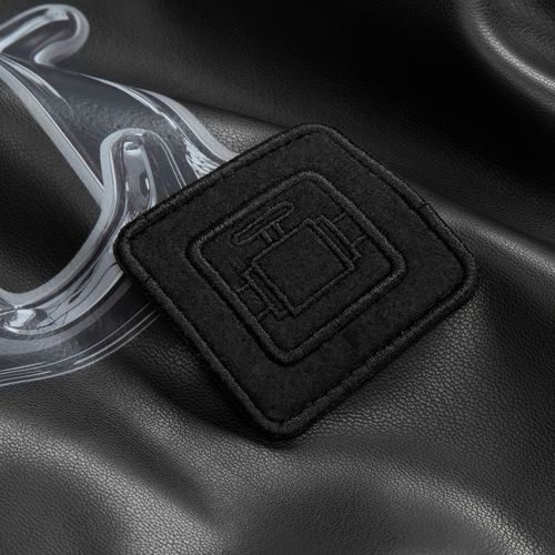 Бомбер из искусственной кожи Univer, черный