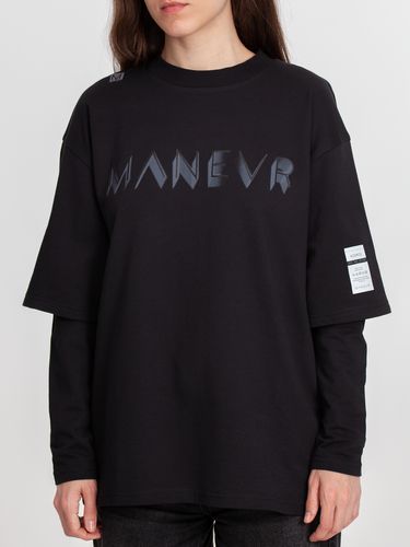 Футболка оверсайз с двойным рукавом Kosmos, черная