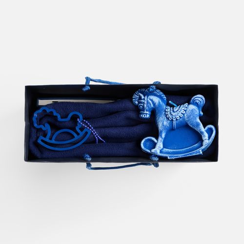 Подвеска «Лошадка-качалка», 3D-печать, синяя