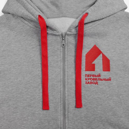 Толстовка на молнии с капюшоном Siverga Heavy 2.0, серый меланж