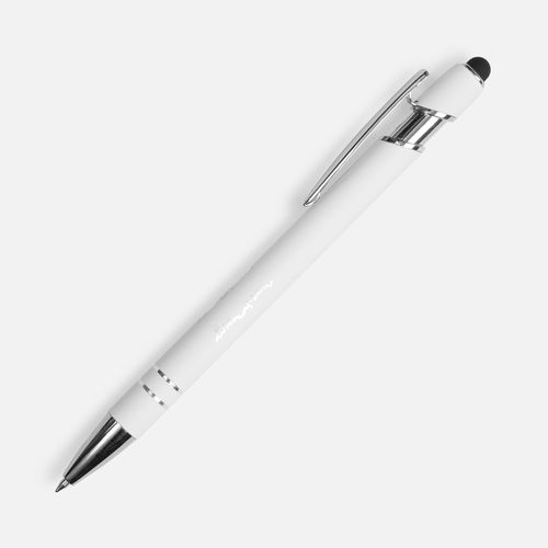 Ручка шариковая Pointer Soft Touch со стилусом, белая