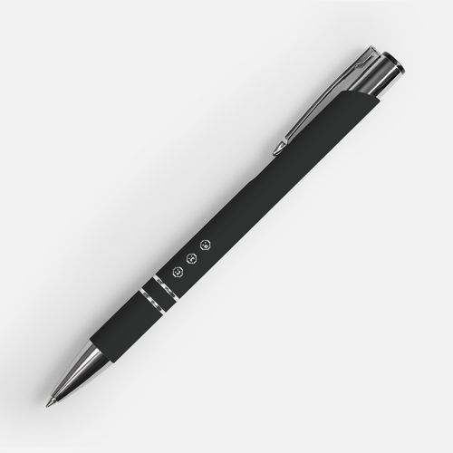 Ручка шариковая Keskus Soft Touch, черная