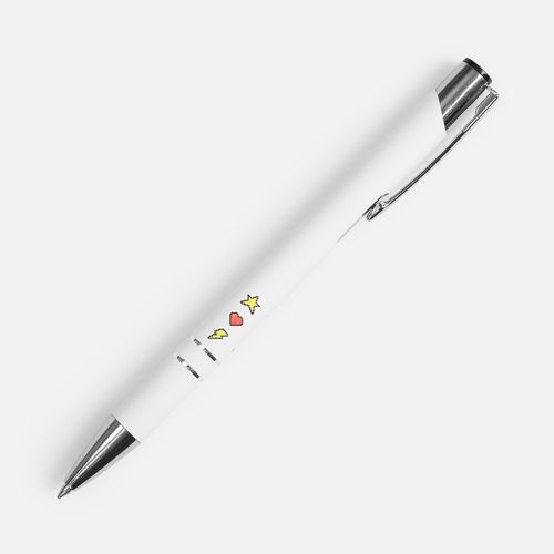 Ручка шариковая Keskus Soft Touch, белая