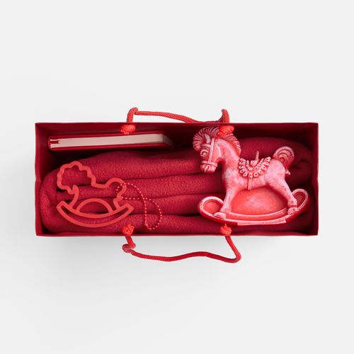 Подвеска «Лошадка-качалка», 3D-печать, красная