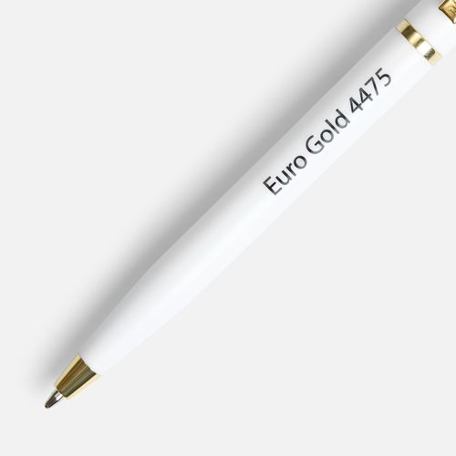 Ручка шариковая Euro Gold, белая