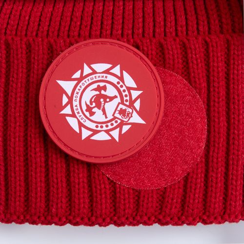 Лейбл из ПВХ Dzeta Round, L, красный