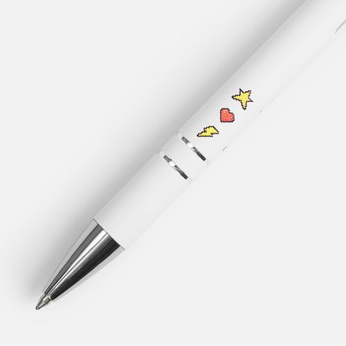 Ручка шариковая Keskus Soft Touch, белая