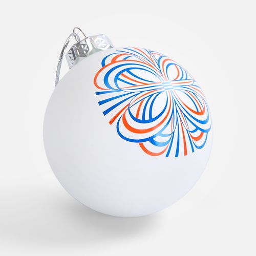 Елочный шар Finery Matt, 8 см, матовый белый