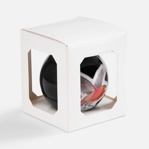 Елочный шар Finery Gloss, 8 см, глянцевый черный