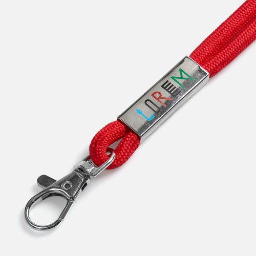 Шнурок для бейджа Tube Metal, красный