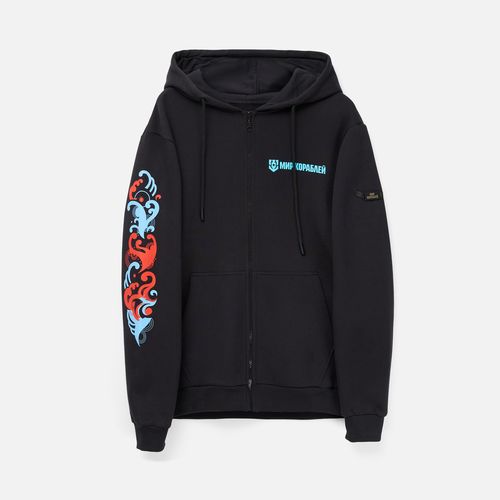 Толстовка на молнии с капюшоном Siverga Heavy 2.0, черная