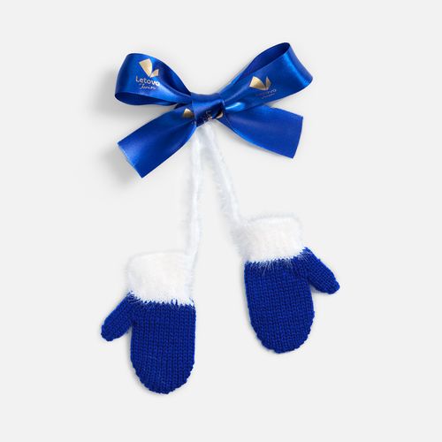Подвеска на елку «Вьюжка», варежки, синяя