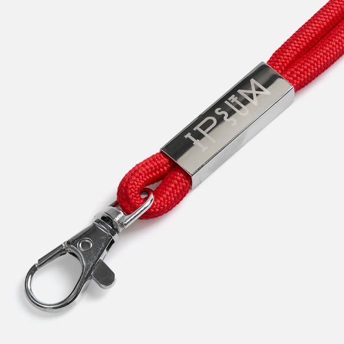Шнурок для бейджа Tube Metal, красный