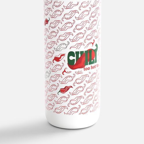 Термостакан X1 с цветной кнопкой, белый с красным