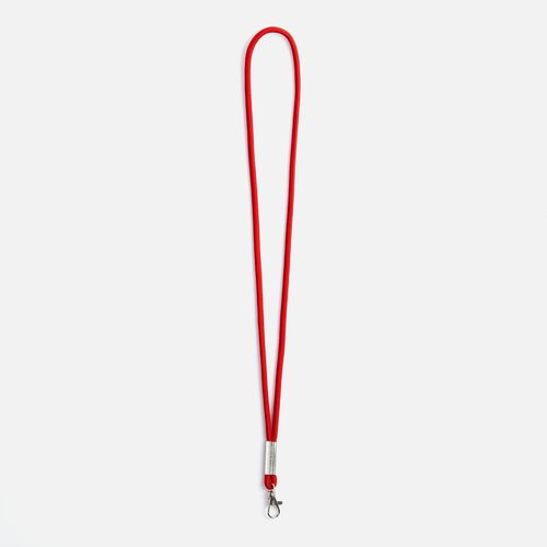 Шнурок для бейджа Tube Metal, красный
