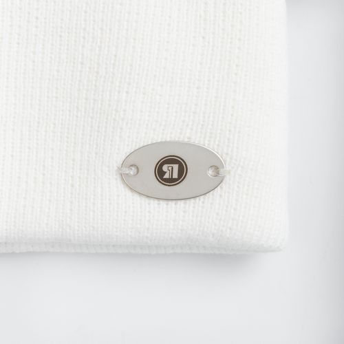 Шильдик металлический Alfa Oval, серебристый