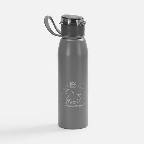 Бутылка для воды Billy Gym, матовая серая