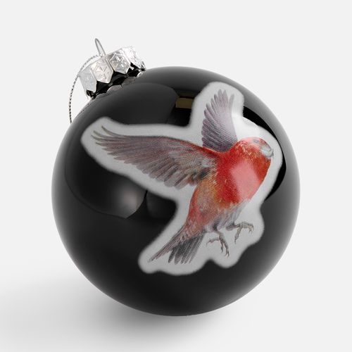 Елочный шар Finery Gloss, 8 см, глянцевый черный