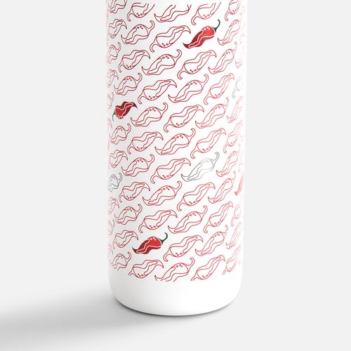 Термостакан X1 с цветной кнопкой, белый с красным