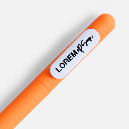 Ручка шариковая Swiper Soft Touch, неоново-оранжевая с белым