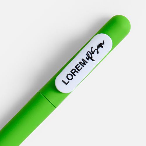 Ручка шариковая Swiper Soft Touch, зеленая с белым