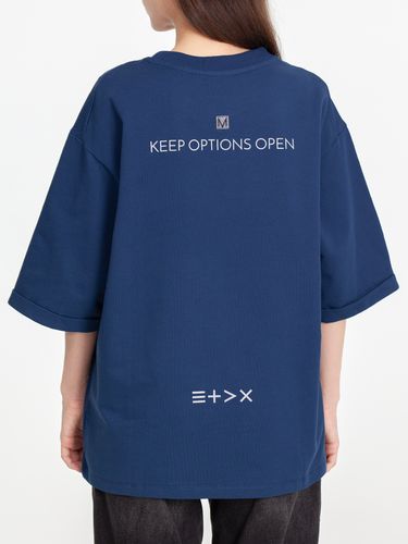 Футболка оверсайз унисекс Kosmos 2.0, темно-синяя