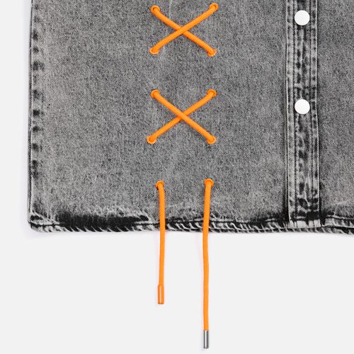 Круглый шнур Lasso M, оранжевый неон, 70 см