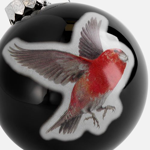 Елочный шар Finery Gloss, 8 см, глянцевый черный