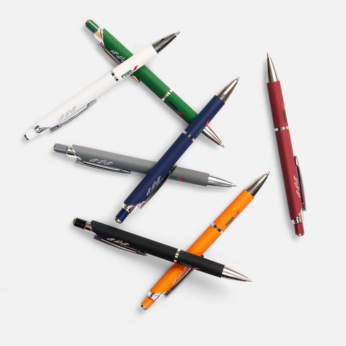 Ручка шариковая Chromos Soft Touch, серая