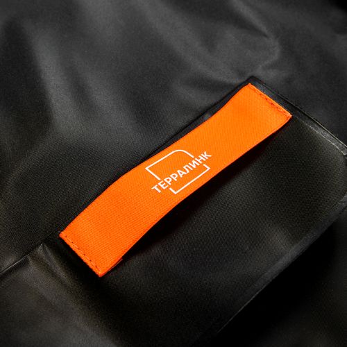 Лейбл тканевый Epsilon, S, оранжевый неон