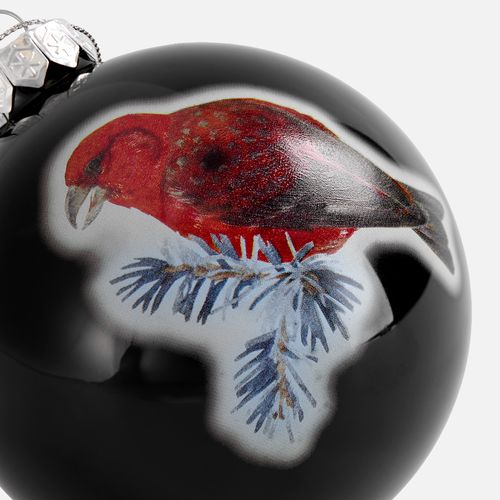 Елочный шар Finery Gloss, 8 см, глянцевый черный