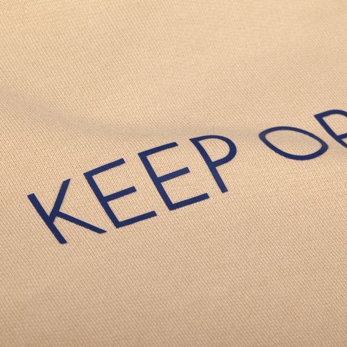 Футболка оверсайз с двойным рукавом Kosmos, бежевая