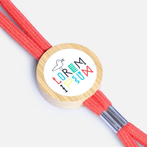 Шнурок для бейджа Tube Wood, красный