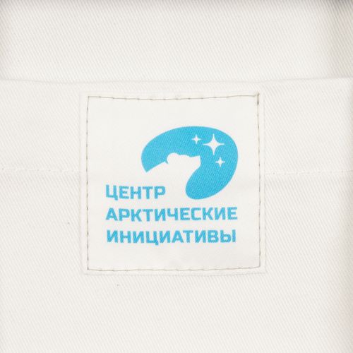 Лейбл тканевый Epsilon, L, белый