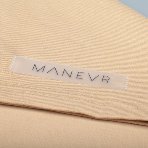 Футболка оверсайз с двойным рукавом Kosmos, бежевая