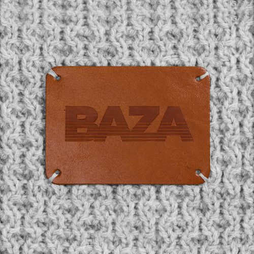 Лейбл кожаный Beta, XL, горчичный